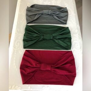 NEW Wide Knotted Stretch 3 Headband Set